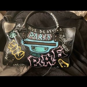 Balenciaga City Graffiti Bag